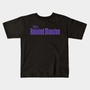 HAUNTED MANSION - logo - purple Kids T-Shirt